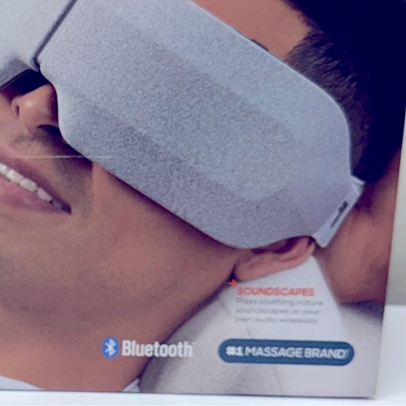 NIB Sharper Image RealTouch Eye Mask, Hot + Cold Massager, Bluetooth - Picture 9 of 12